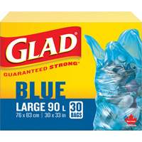 45L Recycling Bags, Regular, 30" W x 33" L, Blue Les Distributions ICE