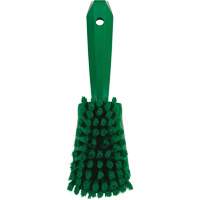 Brosse &agrave; r&eacute;curer avec manche court, Soies Doux, Longueur de 10-1/2", Vert Les Distributions ICE