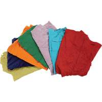 Recycled Material Wiping Rags, Cotton, Mix Colours, 25 lbs. Les Distributions ICE