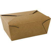 Contenants pour aliments &agrave; emporter Kraft, Ondul&eacute;, Rectangulaire Les Distributions ICE