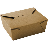 Contenants pour aliments &agrave; emporter Kraft, Ondul&eacute;, Rectangulaire Les Distributions ICE