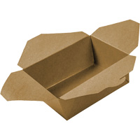 Contenants pour aliments &agrave; emporter Kraft, Ondul&eacute;, Rectangulaire Les Distributions ICE
