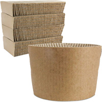 Kraft Coffee Cup Sleeves, Paper, 12 oz. - 20 oz., Brown Les Distributions ICE