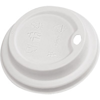 Compostable White Dome Sip Lids Les Distributions ICE