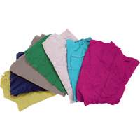 Recycled Material Wiping Rags, Cotton, Mix Colours, 10 lbs. Les Distributions ICE