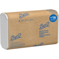Essuie-tout &agrave; plis multiples en fibres recycl&eacute;es &agrave; 100 % Scott, 1 pli, 9-2/5" lo x 9-1/5" la, 250 /pqt Les Distributions ICE