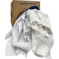 Chiffons recycl&eacute;s, Coton, Blanc, 10 lb Les Distributions ICE