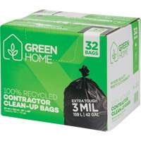 Green Home Garbage Bags, Strong, 33" W x 48" L, 3 mils, Black, 159 L (42 Gal.) Capacity Les Distributions ICE