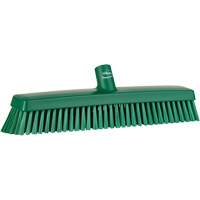 Push Broom Head, Fine/Stiff Bristles, 16-1/2", Polyester/Polypropylene, Green Les Distributions ICE