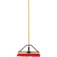 Push Broom with Braced Handle, 18", Medium, PVC Bristles Les Distributions ICE