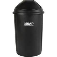 Half-Round Garbage Bin with Lid, Polyethylene, 21 US gal. Les Distributions ICE