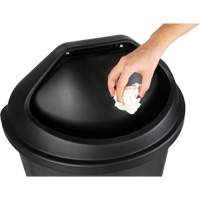 Half-Round Garbage Bin, Polyethylene, 21 US gal. Les Distributions ICE