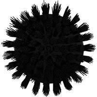 HyDrive Round Drill Brush, Extra Stiff Bristles, 3-1/10" Long, Black Les Distributions ICE