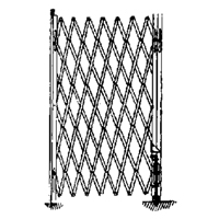 Galvanized Folding Security Gates, Fixed Single Folding, 4' L x 6' H Expanded Les Distributions ICE