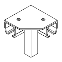 Raccord pour joint d'angle de 90° pour murs-rideaux mont&eacute;s au sol Les Distributions ICE