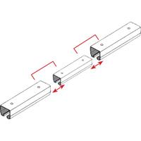 &eacute;clisse pour rail de roulement de mur-rideau Les Distributions ICE