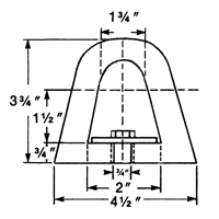 Extruded Rubber Dock Fenders, Rubber, 4-1/2" W x 12" L x 3-3/4" D Les Distributions ICE