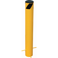 Pour-In-Place Bollards, Steel, 35" H x 5-9/16" W, Yellow Les Distributions ICE
