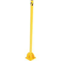 Fold-Down Bollards, Steel, 42" H x 1-3/4" W, Yellow Les Distributions ICE