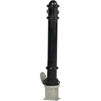 Removable Ornamental Bollards, Steel, 40" H x 4-1/2" W, Black Les Distributions ICE