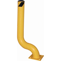 Offset Bollard, Steel, 36-1/8" H x 8" W, Yellow Les Distributions ICE