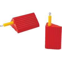 Cales-roue pour usage g&eacute;n&eacute;ral, Polyur&eacute;thane, Orange, 10" la x 8-1/2" p x 5" h Les Distributions ICE