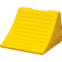 Cales-roue robustes, Polyur&eacute;thane, Jaune s&eacute;curit&eacute;, 15-1/10" la x 15" p x 11" h Les Distributions ICE