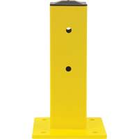 Single Guard Rail Post, Steel, 5" L x 17" H, Safety Yellow Les Distributions ICE