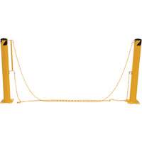 Dock Chain Barrier Bollard System, Steel, 42" H x 6-5/8" W, Yellow Les Distributions ICE