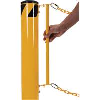 Dock Chain Barrier Bollard System, Steel, 42" H x 6-5/8" W, Yellow Les Distributions ICE