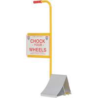 Wheel Chock with Handle & Sign, 7" W x 11-7/8" D x 7-11/16" H Les Distributions ICE