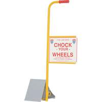Wheel Chock with Handle & Sign, 7" W x 11-7/8" D x 7-11/16" H Les Distributions ICE