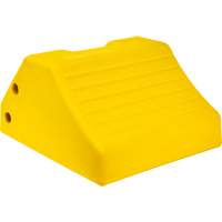 Cale de roue robustes, Ur&eacute;thane, Jaune, 15-1/2" la x 17-7/10" p x 10" h Les Distributions ICE