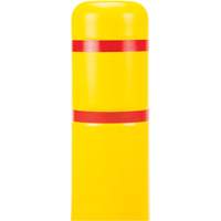 Capuchon en poly&eacute;thyl&egrave;ne pour borne de protection, 4-1/2" dia. x 52" l, Rouge/Jaune Les Distributions ICE