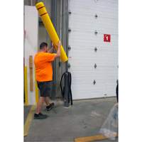 Capuchon en poly&eacute;thyl&egrave;ne pour borne de protection, 6-5/8" dia. x 60" l, Rouge/Jaune Les Distributions ICE