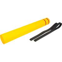 Capuchon en poly&eacute;thyl&egrave;ne pour borne de protection, 6-5/8" dia. x 52" l, Rouge/Jaune Les Distributions ICE