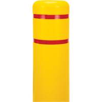 Capuchon en poly&eacute;thyl&egrave;ne pour borne de protection, 6-5/8" dia. x 52" l, Rouge/Jaune Les Distributions ICE
