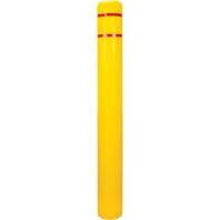 Capuchon en poly&eacute;thyl&egrave;ne pour borne de protection, 6-5/8" dia. x 60" l, Rouge/Jaune Les Distributions ICE