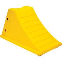 Cales de roue avec surface antid&eacute;rapante en caoutchouc, Polyur&eacute;thane, Jaune, 11-1/4" la x 21" p x 12-1/4" h Les Distributions ICE