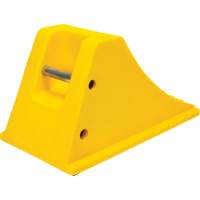 Cales de roue avec surface antid&eacute;rapante en caoutchouc, Polyur&eacute;thane, Jaune, 11-1/4" la x 21" p x 12-1/4" h Les Distributions ICE