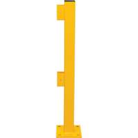Poteau d'extr&eacute;mit&eacute; pour garde-corps l&eacute;gers, Acier, 42" h, Jaune s&eacute;curit&eacute; OSHA Les Distributions ICE
