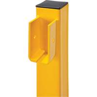 Poteau d'extr&eacute;mit&eacute; pour garde-corps l&eacute;gers, Acier, 42" h, Jaune s&eacute;curit&eacute; OSHA Les Distributions ICE