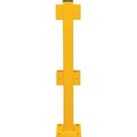 Poteau en ligne pour garde-corps l&eacute;gers, Acier, 42" h, Jaune s&eacute;curit&eacute; OSHA Les Distributions ICE