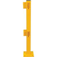 Poteau de coin pour garde-corps l&eacute;gers, Acier, 42" h, Jaune s&eacute;curit&eacute; OSHA Les Distributions ICE