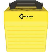 Cale de roue ultra-robuste pour l'exploitation mini&egrave;re Checkers Safety, PEHD, Jaune, 14-1/2" la x 17-1/2" p x 16" h Les Distributions ICE