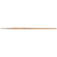 Pure White Bristle Round Marking Paint Brush, 3/16" Brush Width, White China, Wood Handle Les Distributions ICE