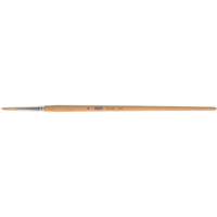 Pure White Bristle Round Marking Paint Brush, 7/32" Brush Width, White China, Wood Handle Les Distributions ICE