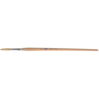 Pure White Bristle Round Marking Paint Brush, 9/32" Brush Width, White China, Wood Handle Les Distributions ICE