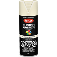 Fusion All-In-One Spray Paint, Dover White, Gloss, 12 oz., Aerosol Can Les Distributions ICE