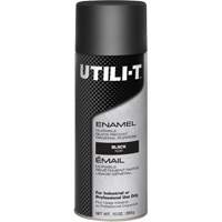 UTILI-T General Purpose Enamel Spray Paint, Black, Gloss, 10 oz./283 g, Aerosol Can Les Distributions ICE